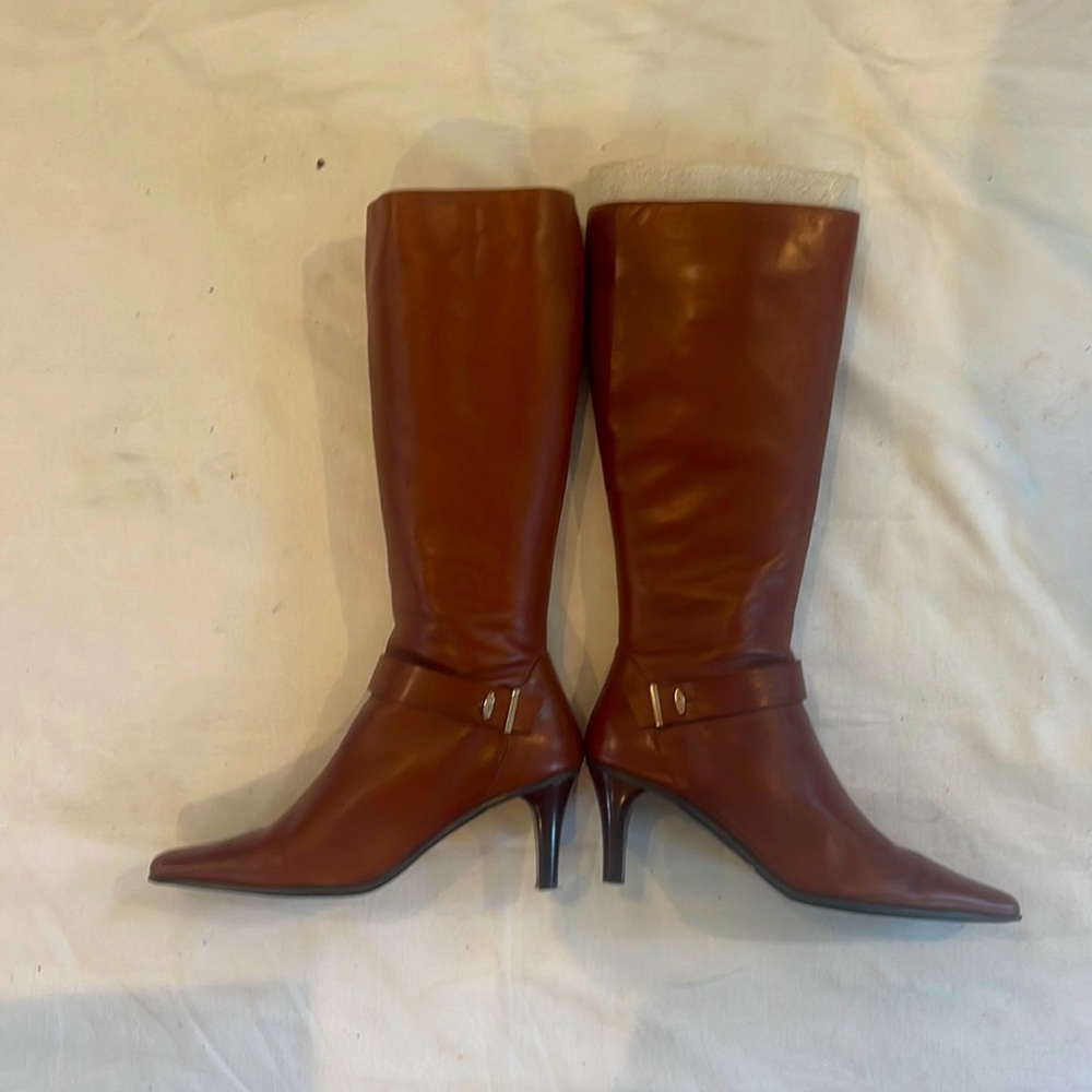Circa Joan&David women’s brown leather high heel boots